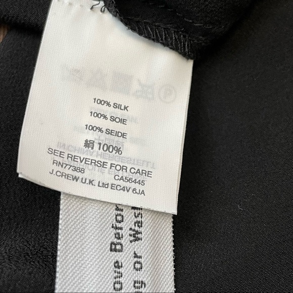 Madewell Silk Stitched Tie Back Top Medium Style H5079 - Picture 6 of 7